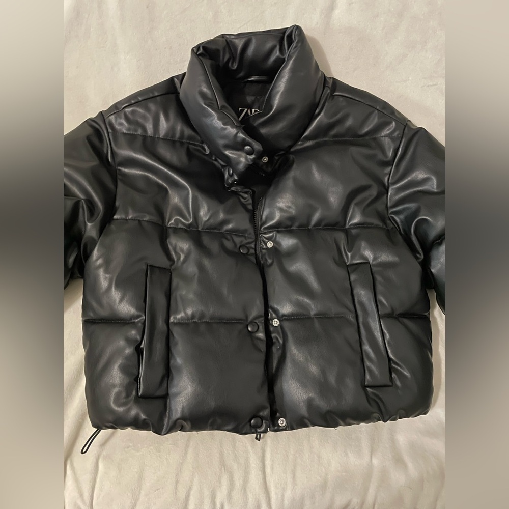 [SOLD FB Marketplace] Zara Leather Puffer Jacket